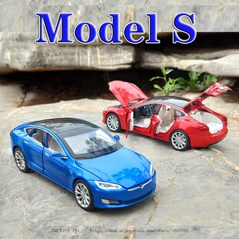 Nou 1:32 Tesla MODEL S de Aliaj Model de Masina Diecasts & de Jucărie Vehicule de Jucărie Mașini de Transport Gratuit Copil Jucării Pentru Copii Cadouri pentru un Băiat Jucărie