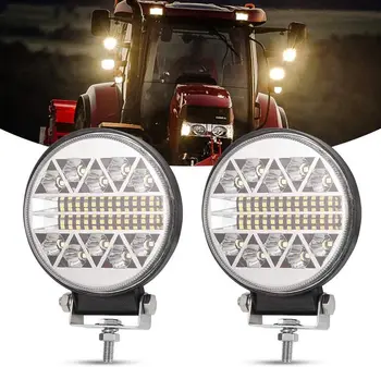 4 Inch Rotund LED Lumina de Lucru Flood Loc Combo Beam 12V si 24V LED-uri de Lumină Bar Păstăi Pentru ATV SUV UAZ 4WD 4x4 Truck Tractor