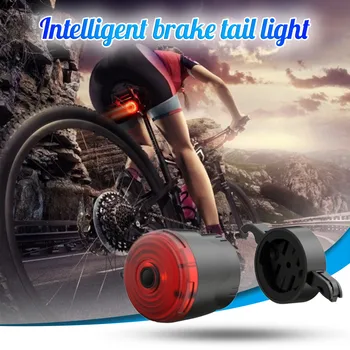 Biciclete Lumina Inteligent de Inducție de Frânare Auto Start/Stop Biciclete Coada Lumina USB Exigibilă Impermeabil Biciclete Stop Spate Bicicleta Lumina#