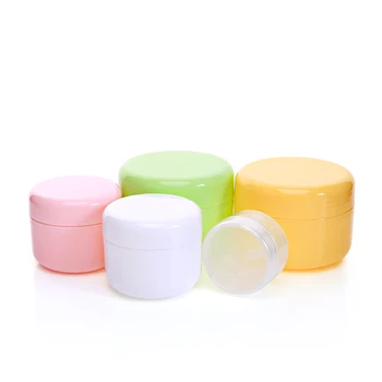 10buc Rotund din Plastic Borcan Gol cu Interior Capace Cosmetice Recipient Roz Drăguț Crema de Iarbă Verde Ambalaj Alb 20g 50g 100g 250g