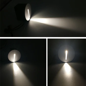 Led Lampă de Perete Scara de Lumină AC85-265V Pas Lumină Interioară Încastrat Scara Lampa Scara Coridor Perete Picior Lampa Tranșee Lumini