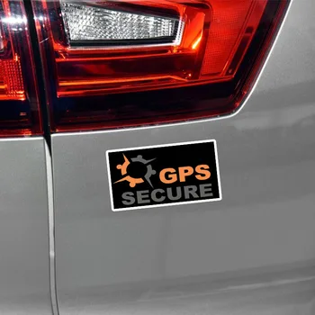 Interesant Autocolant Auto GPS-ul Securizat, Negru și Portocaliu Accesorii Styling Auto Decal Vinil Geamul Mașinii Acoperă Zgârieturile PVC 11cm*6cm