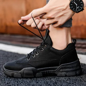 2020 moda solid negru adidasi baieti școală pantofi casual barbati vulcanizat purta adidași glicopeptide om pantofi