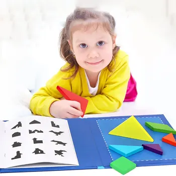 Copii Jucarii Educative din Lemn Magnetic Puzzle Jucărie Copil Geometrie Cognitive Jucărie Devreme Jucarii Educative