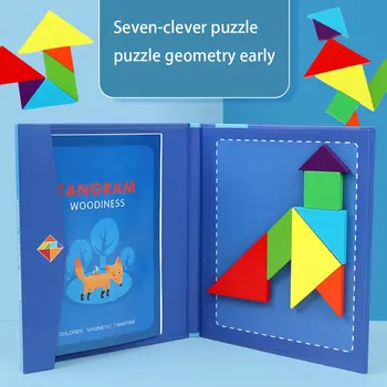 Copii Jucarii Educative din Lemn Magnetic Puzzle Jucărie Copil Geometrie Cognitive Jucărie Devreme Jucarii Educative