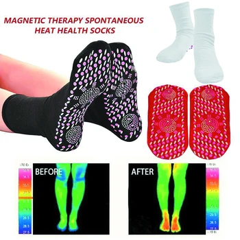 Turmalina Auto Încălzire Încălzit Sosete Pentru Femei Mem Ajuta Încălzească Picioarele Reci Confort Sănătate Încălzit Șosete Terapia Magnetică Confortabil