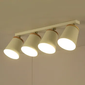 Modern Alb Lumini Plafon Pentru Coridorul de Metal Reglabil Lamparas de techo Coridor E27 Lemn de Interior Corpuri de Iluminat