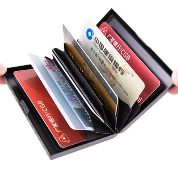 De înaltă Calitate, Titularul Cardului de Credit Bărbați Proteja ID-ul Cardului de Moda pentru Femei Rfid Portofel Business Card Caz de Călătorie portofel din aluminiu