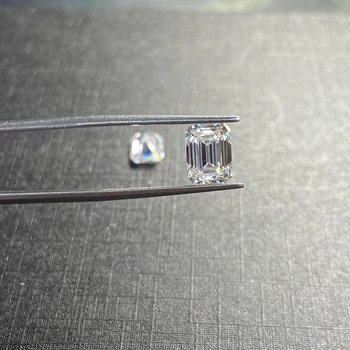 6 cts Smarald Tăiat Inalta Calitate 10*12mm VVS1 Laborator Creat moissanite excelent tăiat piatră de diamant moda cercel inel DIY