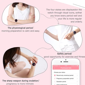 LIGE 2020 Nou Ceas Inteligent Femei Fiziologice Rata de Inima de Monitorizare a Presiunii arteriale Pentru Android IOS Impermeabil Doamnelor Smartwatch