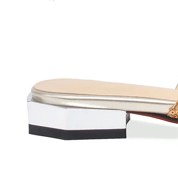 De Dimensiuni Mari Bling Femei Cărăuși Aur Paiete Pânză A Subliniat Toe Pompe Mici De Metal Pătrat Tocuri Casual, Papuci De Vară De Argint Pantofi De Damă