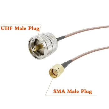 1-20M SMA pentru UHF Plug RG316D Cablu Coaxial RF Conector SMA tată să UHF SO239 PL259 de sex Masculin RG316D Dublu Scut Cablu Coaxial