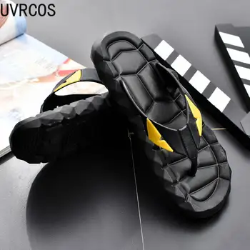 Sandale Barbati 2021 Trend Vara de Mari Dimensiuni 46 Papuci Non-Alunecare Plat Platforma șlapi Bărbați Acasă Slide-uri în aer liber Sandale de Plaja Barbati